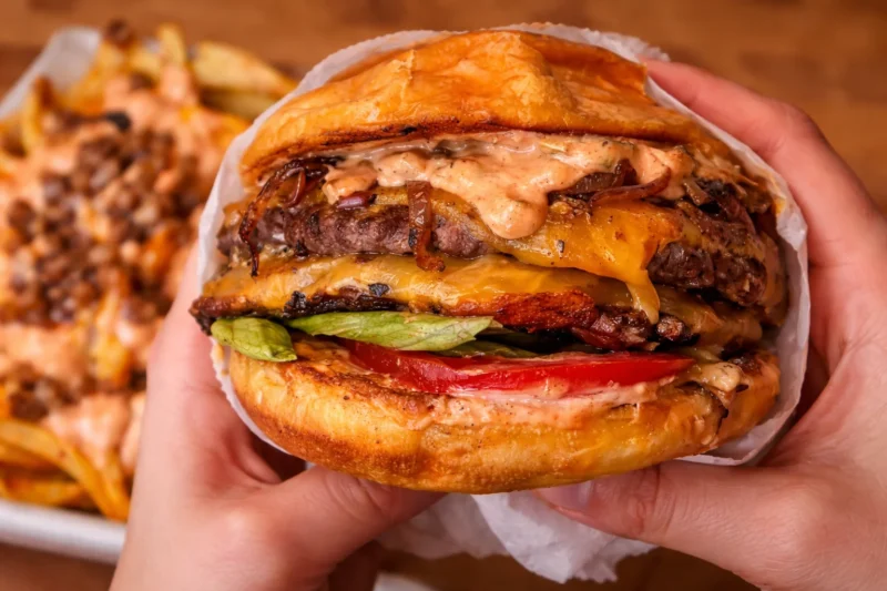 Homemade In And Out Style Burger Recipe with Creamy Sauce