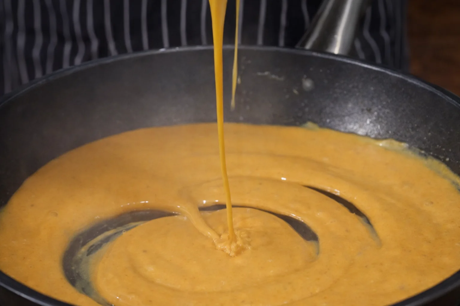 Butter melting in a skillet
