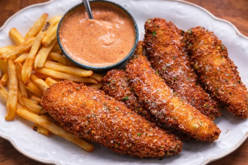 Crispy Garlic Parmesan Chicken Tenders Made in Home
