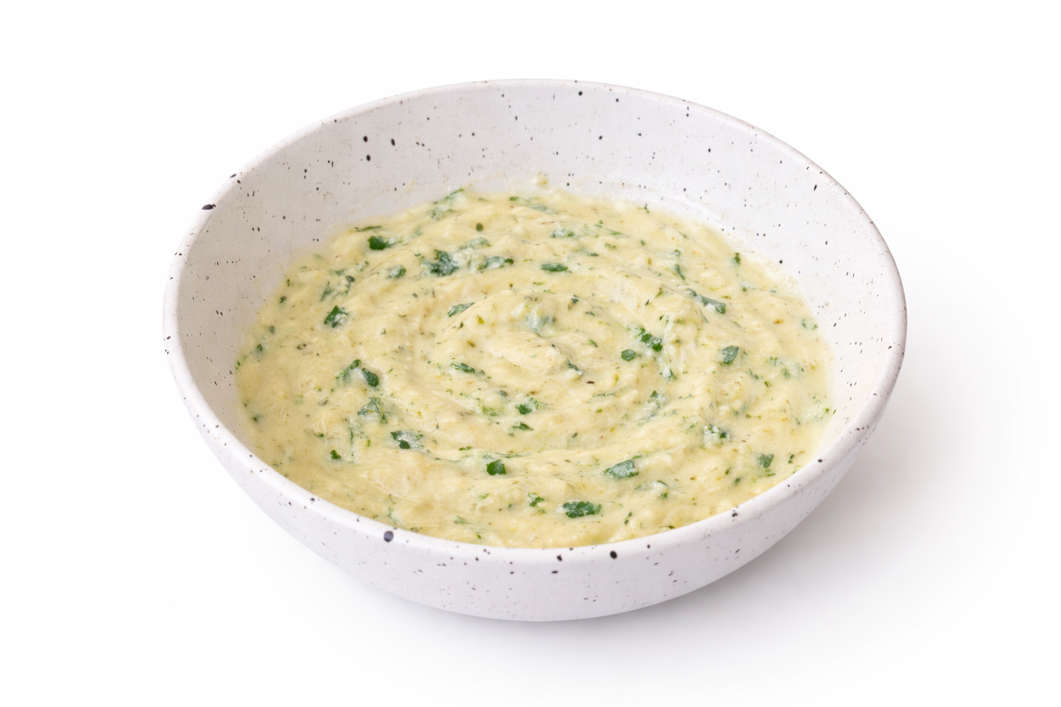 Garlic parmesan butter sauce mixed until smooth and creamy