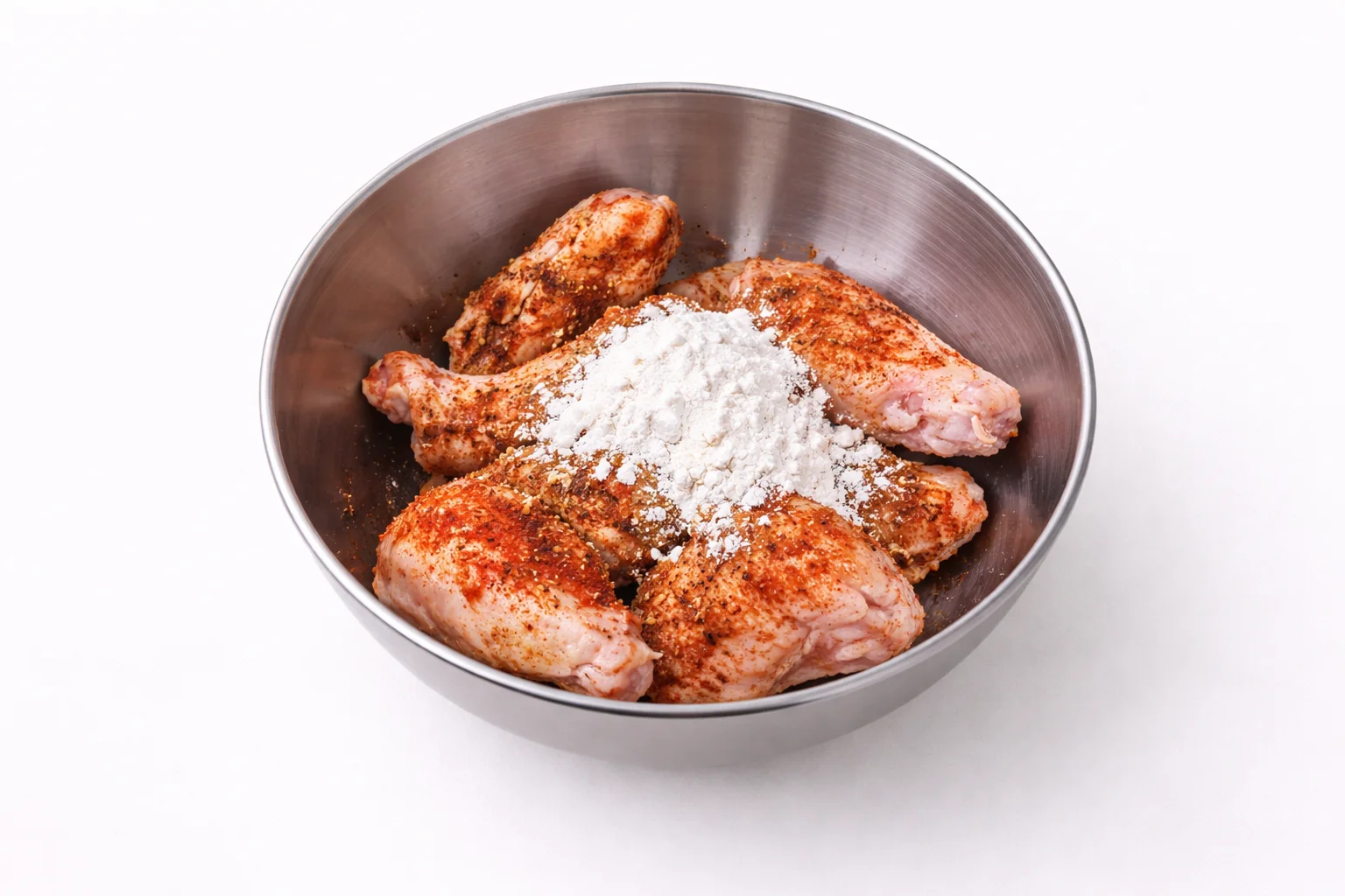 Seasoned chicken wings ready for air fryer to create crispy texture