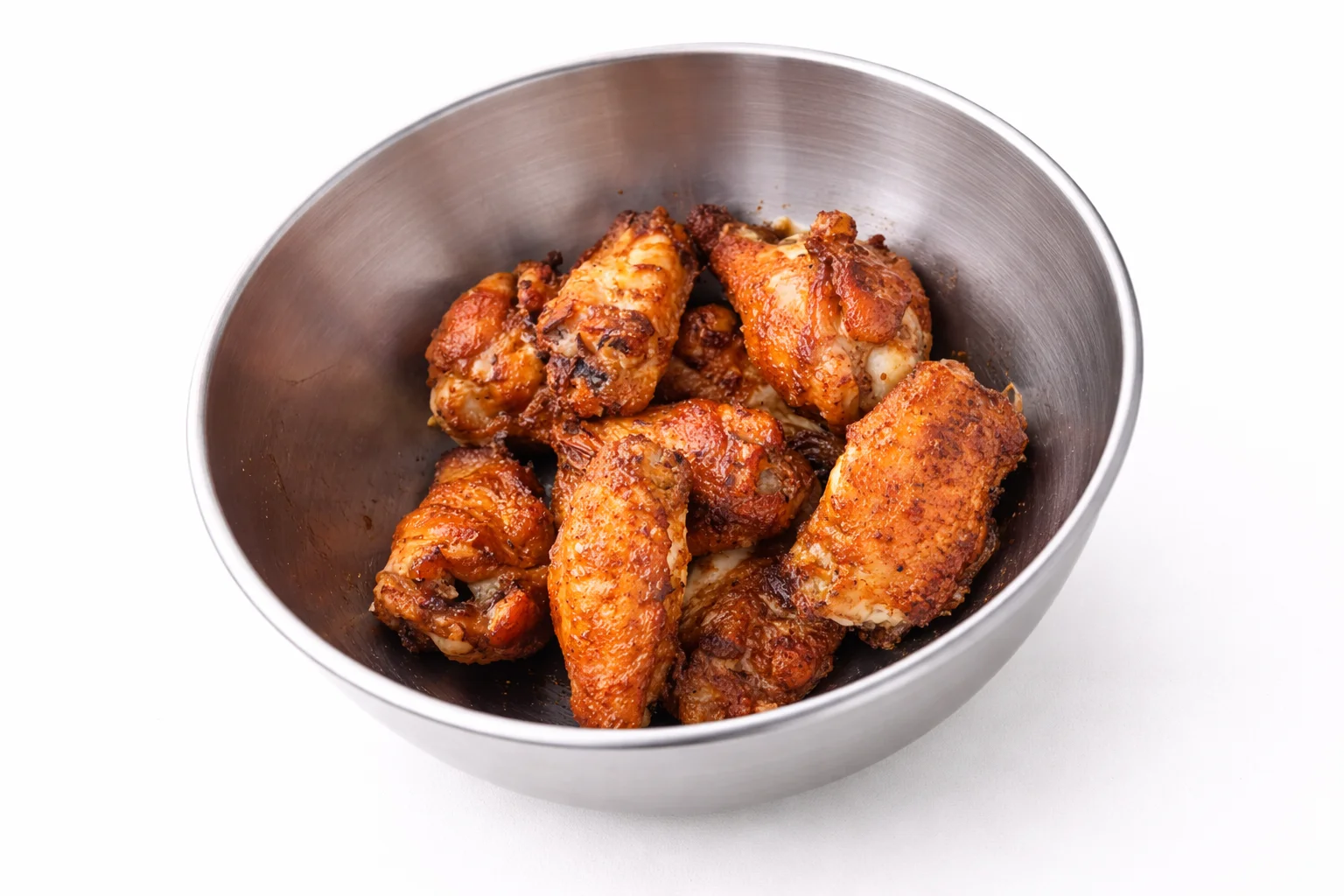 Golden crispy air fryer honey garlic chicken wings fresh from air fryer