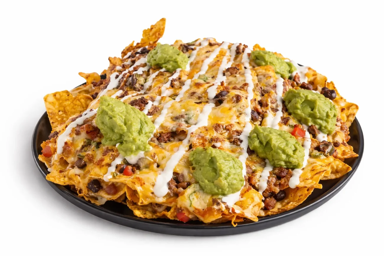 These air fryer loaded nachos come together in minutes with crispy tortilla chips, layers of melted cheese, savory seasoned beef, and fresh toppings that bring everything together. It’s the kind of easy recipe that’s perfect for game nights, casual gatherings, or whenever you’re craving something warm, cheesy, and satisfying straight from the air fryer.