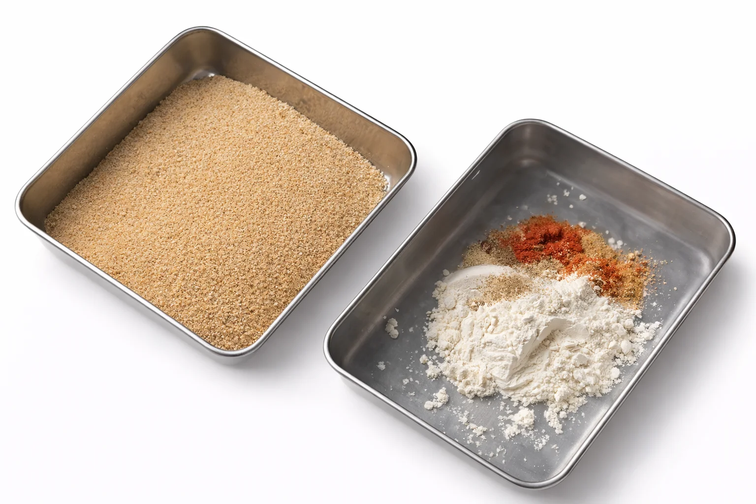 breadcrumbs and seasoned flour coating mixture for crispy tortilla cones